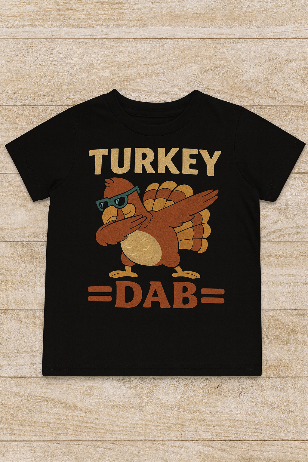 Turkey Dab Toddler Tee – Funny Thanksgiving Shirt for Kids | Bella Canvas Black Toddler T-Shirt | Cute Turkey Graphic | Fall Holiday Outfit | Lil’ Crop Tops