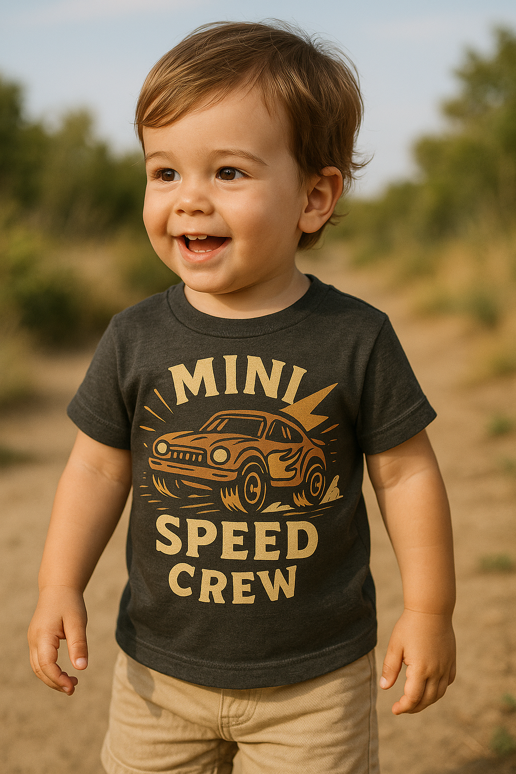 Mini Speed Crew Vintage Car Graphic - Toddler Tee