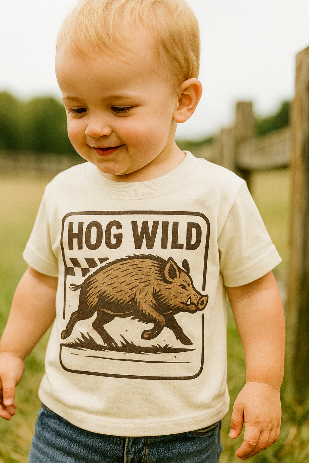 Hog Wild Boar Graphic Kids Shirt - 3 Month - Youth XL
