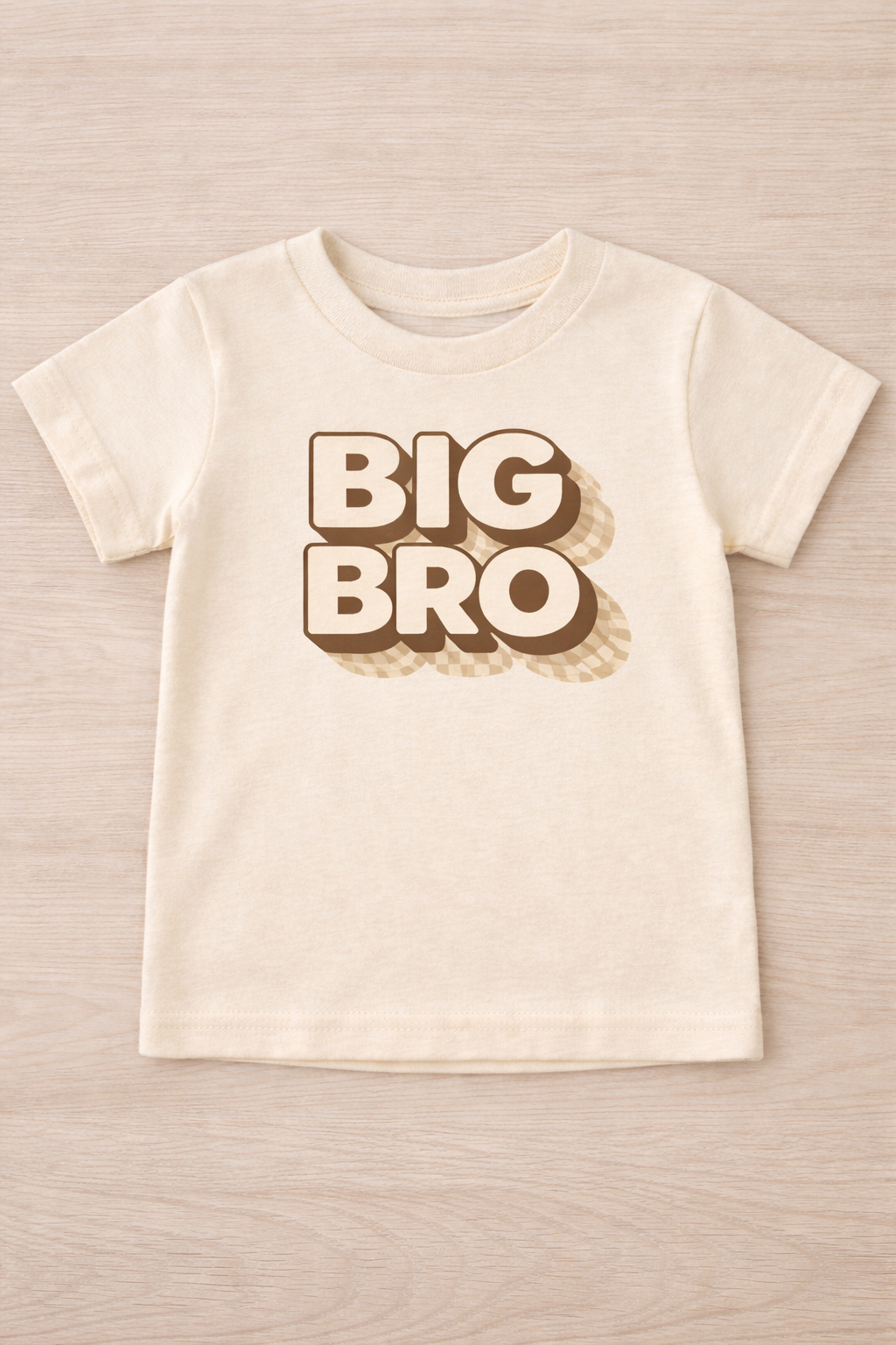 Big Bro Toddler Tee — Retro Bubble Letter "BIG BRO" Shirt for Big Brothers, Pregnancy Announcements & Sibling Gifts