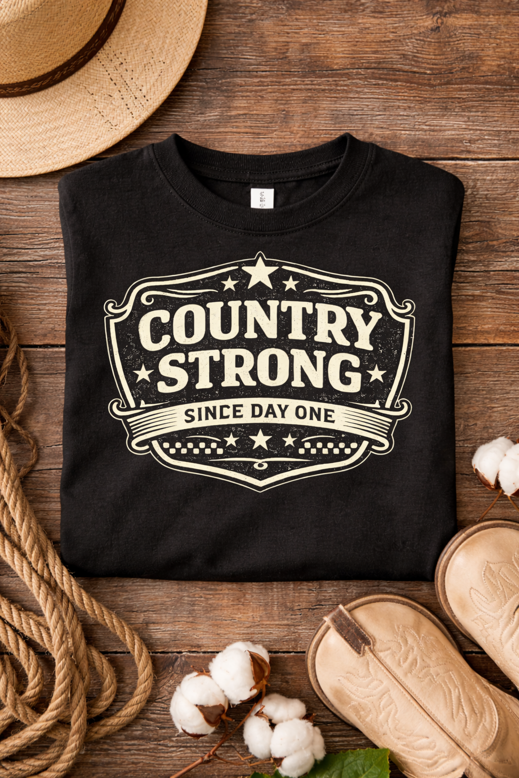 Country Strong Since Day One Toddler Shirt, Country Kid Shirt, Western Toddler Tee, Farm Kid Outfit, Cowboy Baby Shirt, Boutique Country Kids Clothes