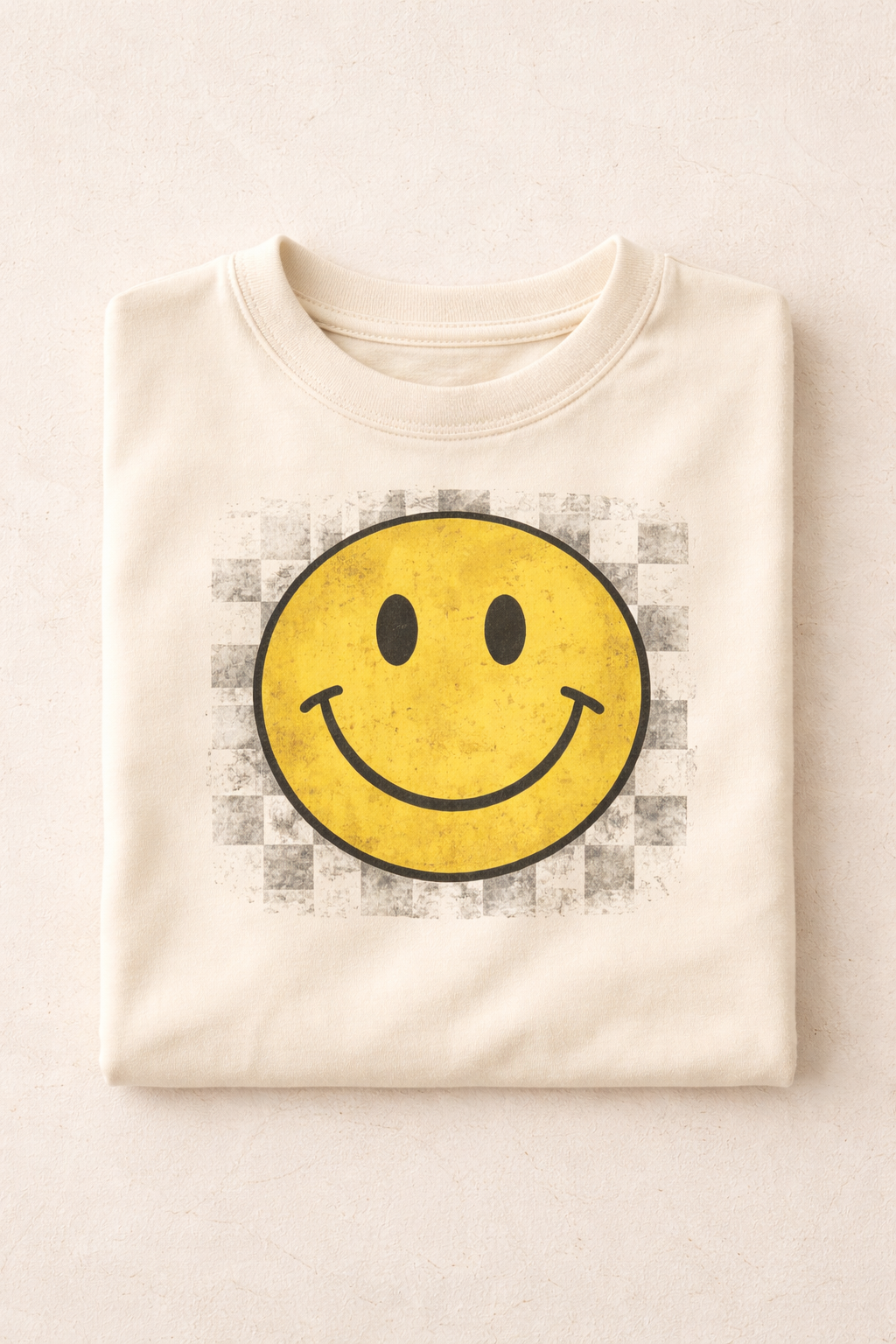 Vintage Smiley Face Kids T-Shirt | Retro Smiley Toddler Tee | Neutral Baby & Toddler Shirt | Unisex Kids Graphic Tee