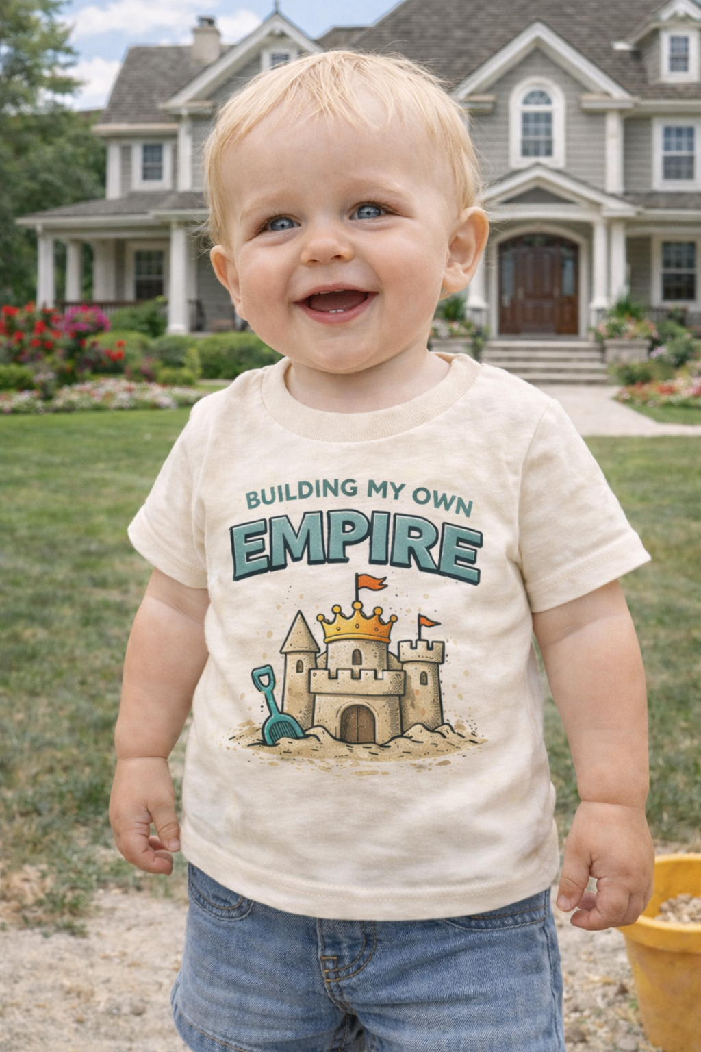 Building My Own Empire Kids Shirt β Funny Toddler Beach Tee β Sandcastle Baby Shirt β Confident Kid Graphic T Shirt β Baby Toddler Youth