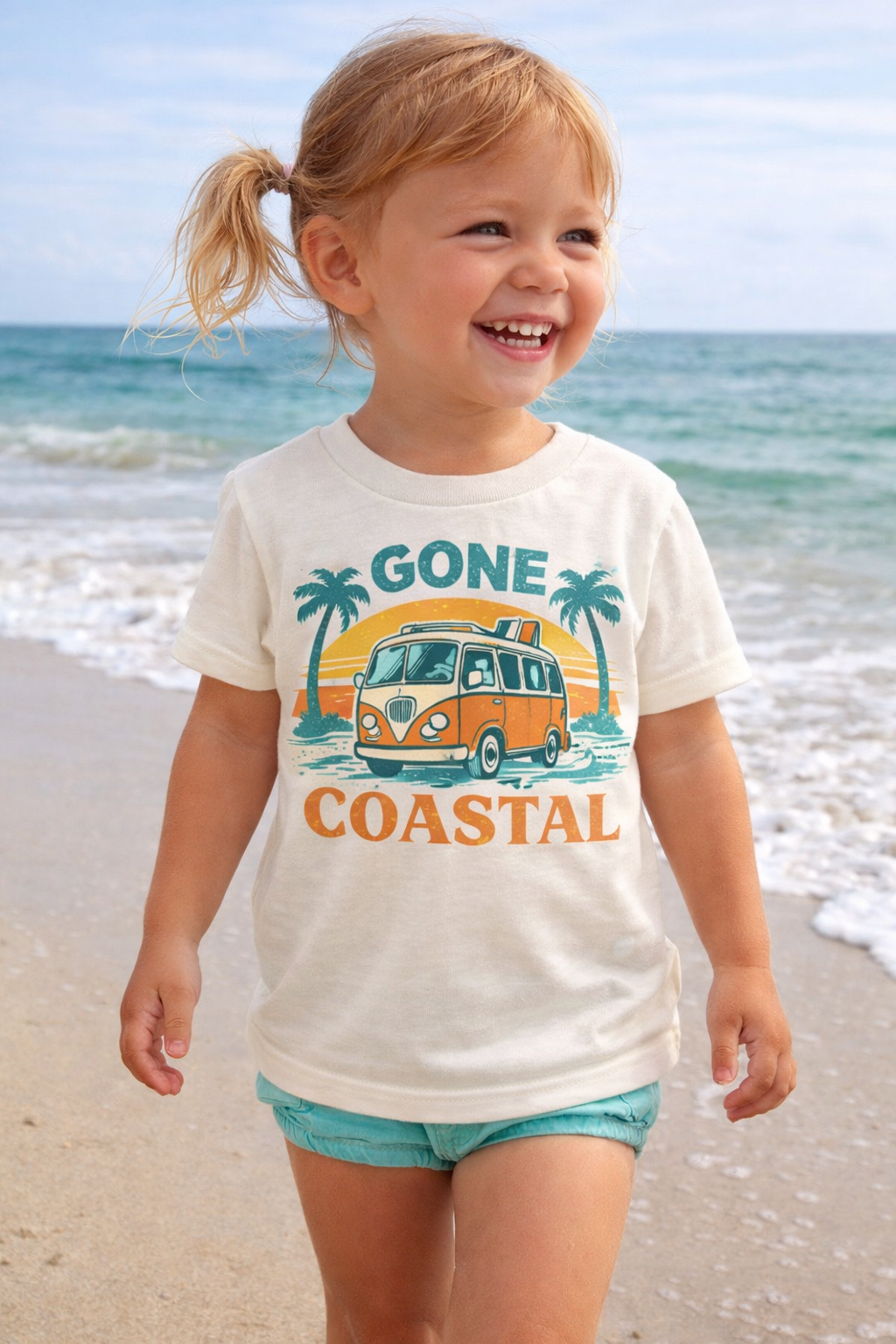 Gone Coastal Kids Shirt β Retro Beach Van Toddler Tee β Summer Vacation Baby Shirt β Surf Bus Graphic T Shirt β Baby Toddler Youth