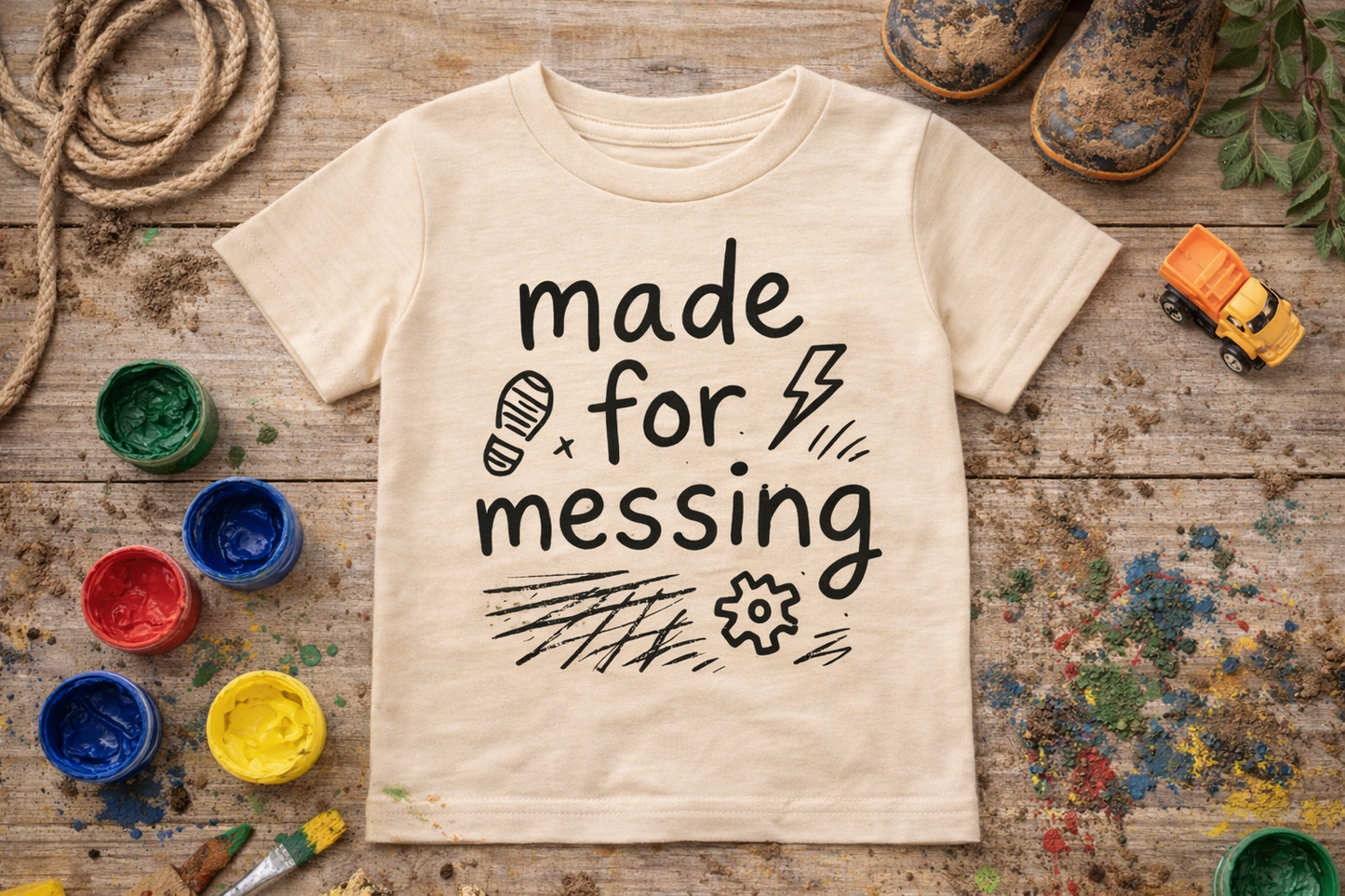 Made for Messing Toddler Shirt, Boy Dirt Shirt, Messy Kid Tee, Construction Toddler Shirt, Rough and Tumble Kids Shirt, Play Outside Tee