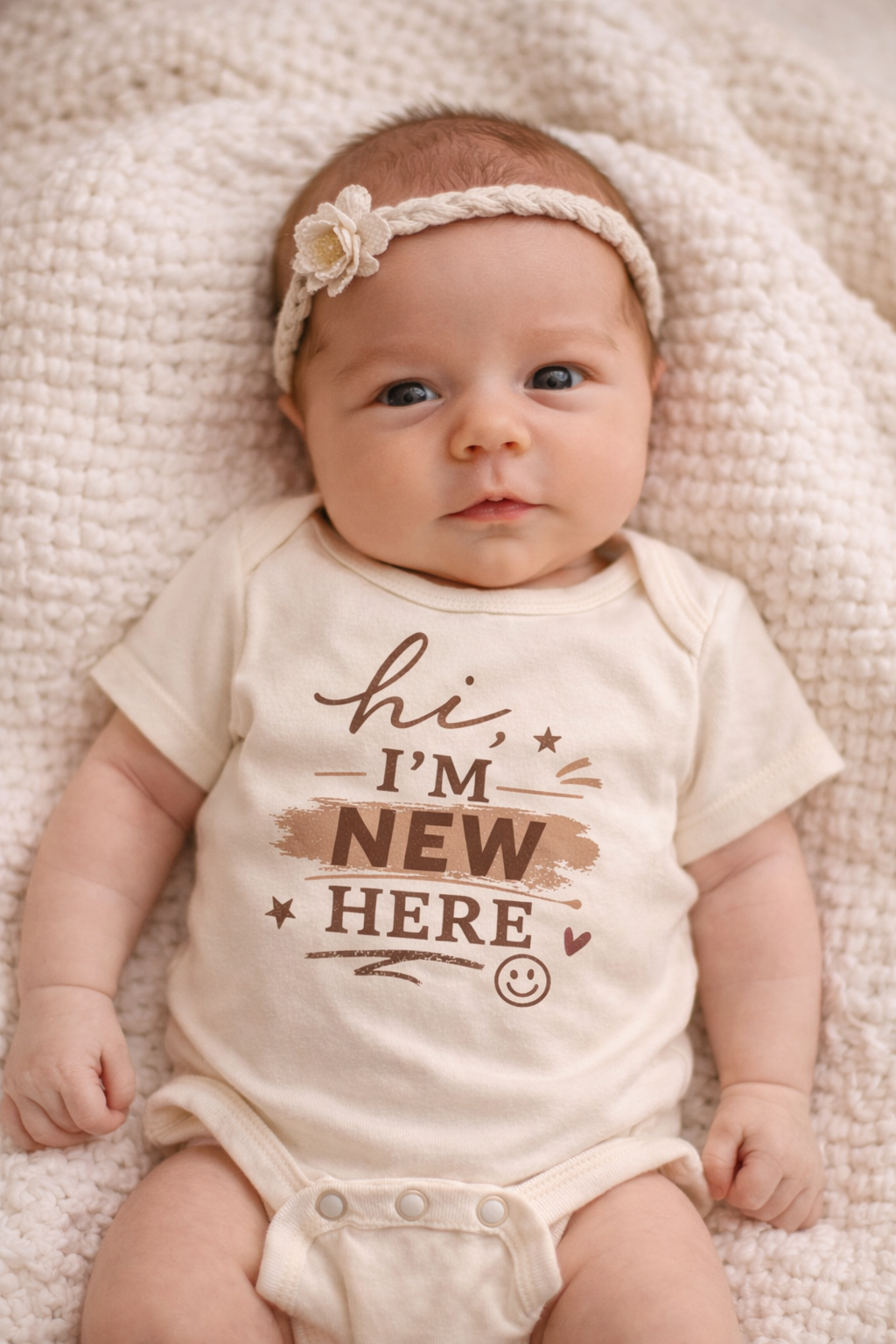 Hi I’m New Here Onesie | Newborn Announcement Outfit | Coming Home Baby Bodysuit | Gender Neutral Hospital Outfit | Baby Shower Gift
