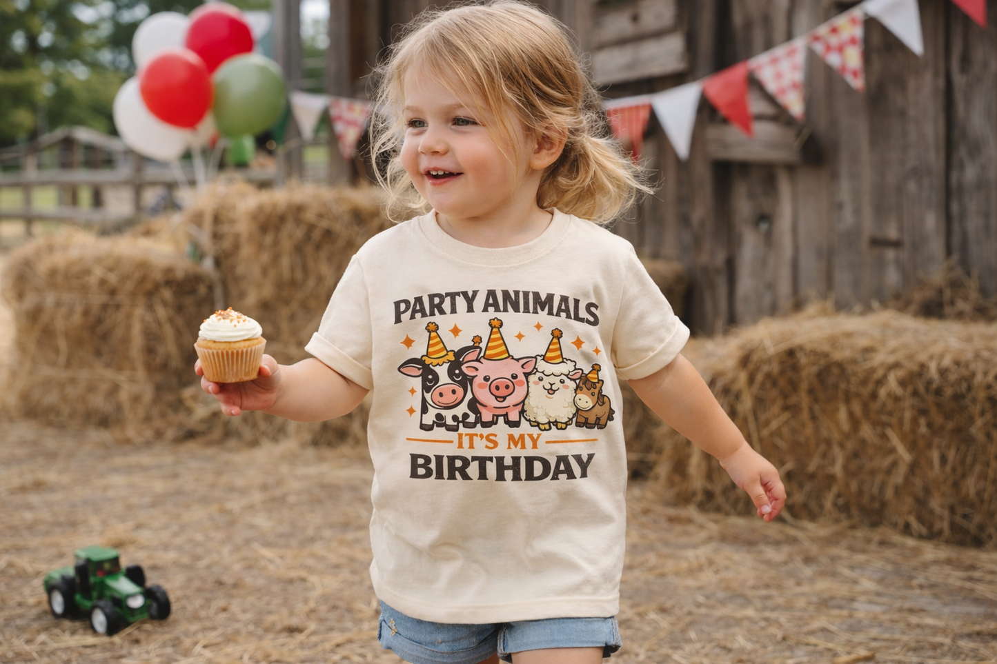 Party Animals It's My Birthday Shirt, Farm Birthday Toddler Tee, Barnyard Animal Party Outfit, Cute Kids Birthday Shirt for Boys Girls