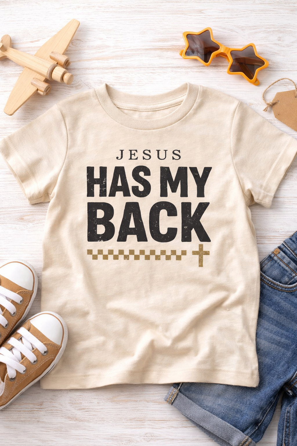 Jesus Has My Back Toddler Shirt