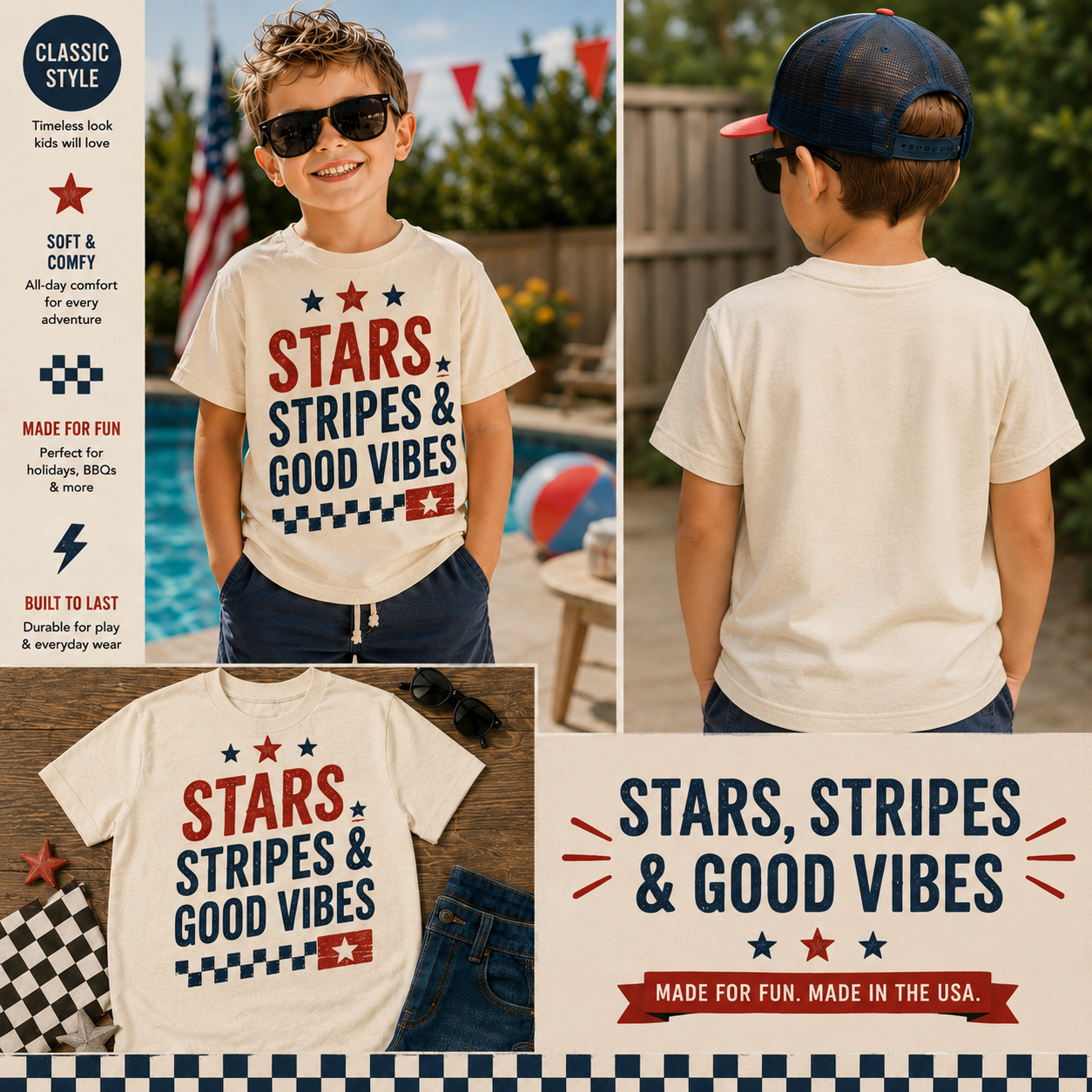 Stars Stripes and Good Vibes Toddler