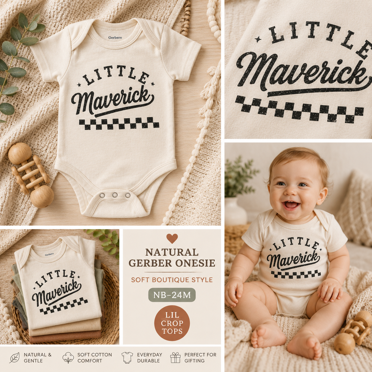 Little Maverick Onesie