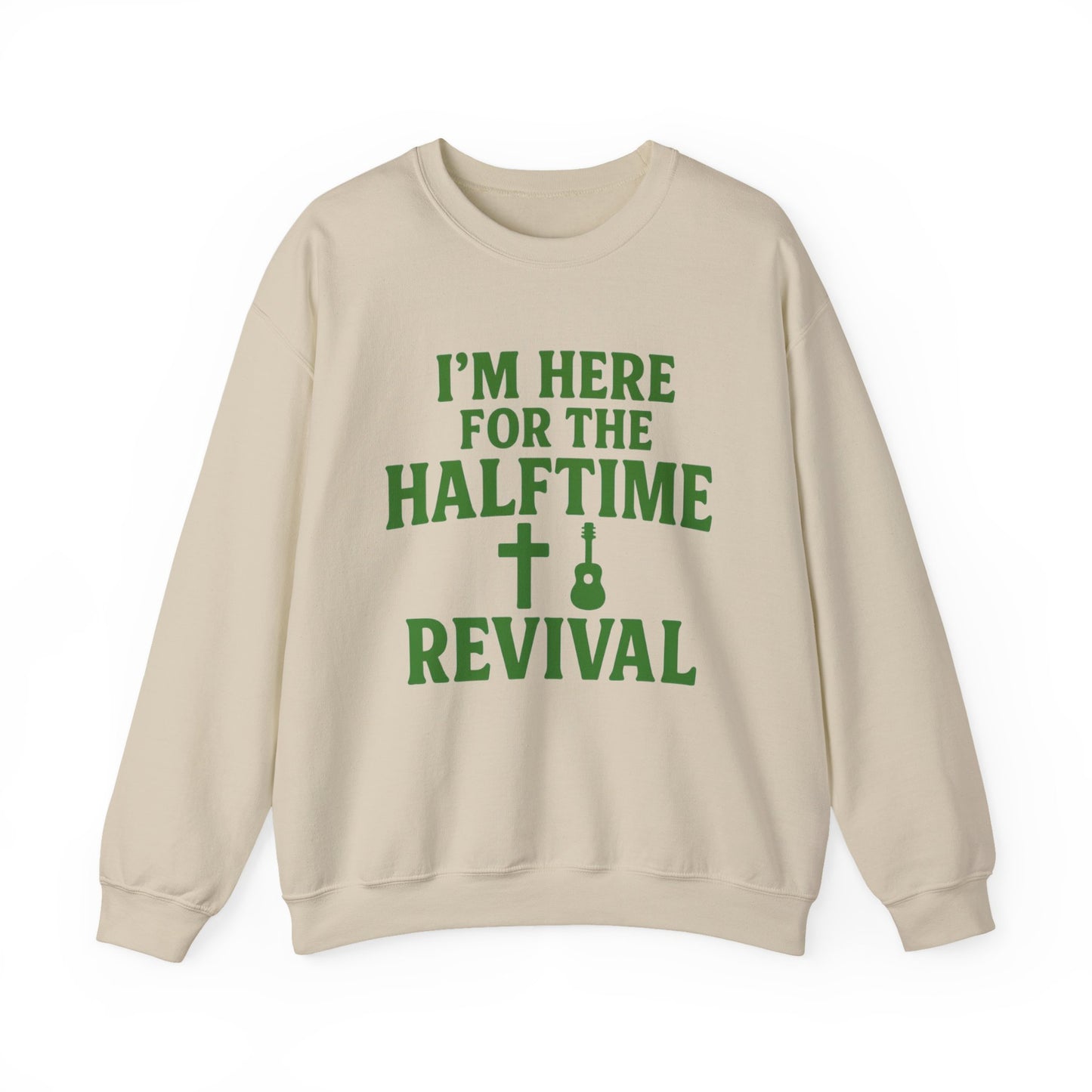 I’m Here for the Halftime Revival Sweatshirt | Faith Over Football Crewneck | Christian Game Day Sweatshirt | Retro Stadium Style | Super Bowl Sunday Church Tee