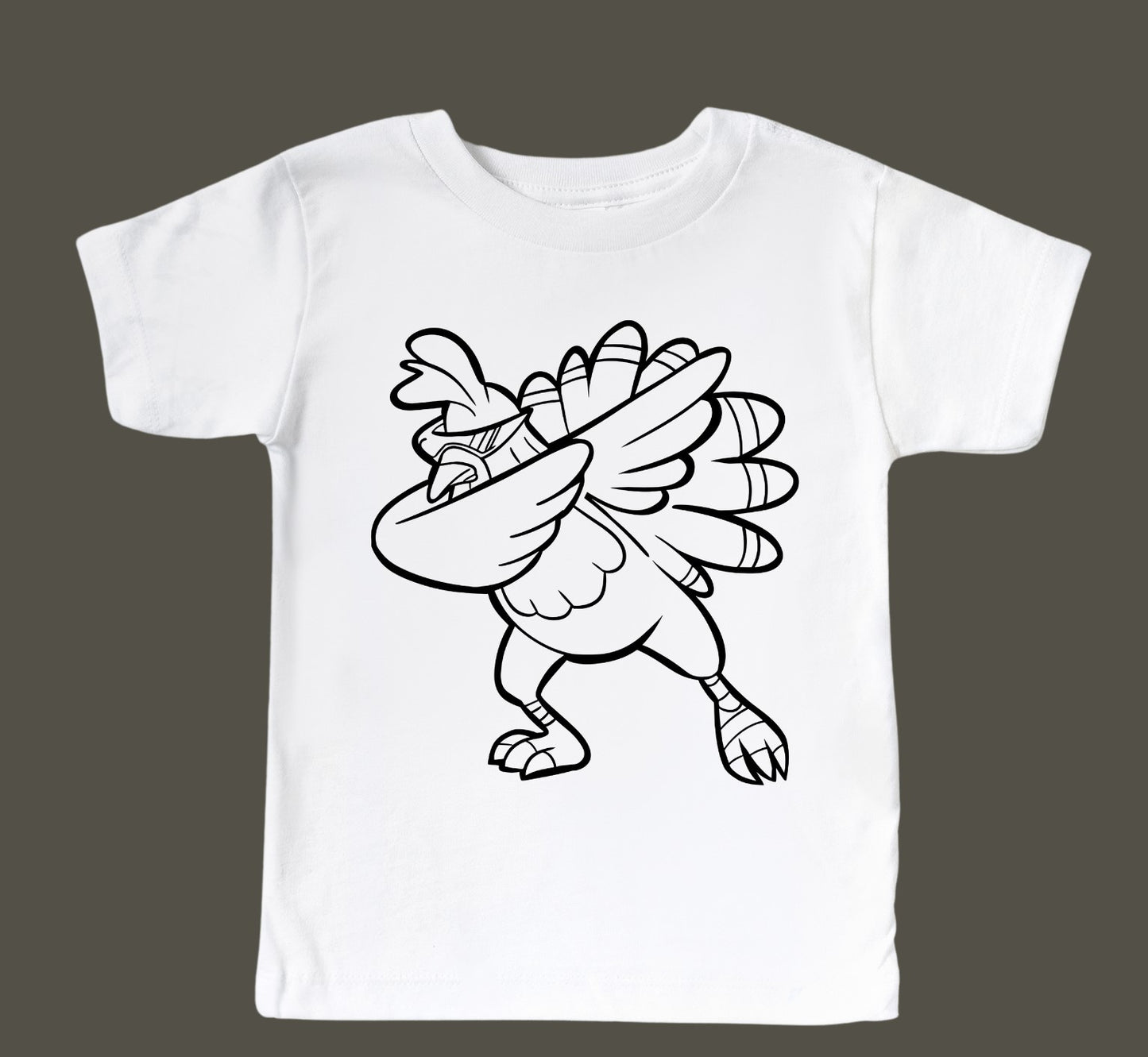 Turkey Dabbing - White - Youth Tee
