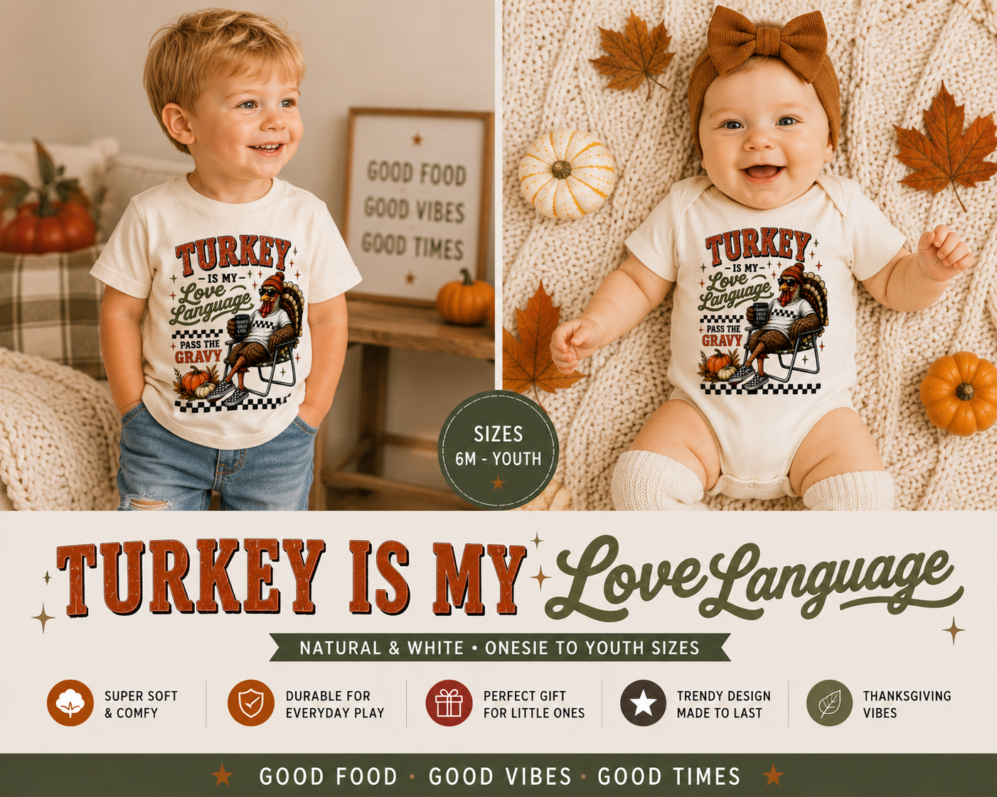Turkey Is My Love Language Toddler