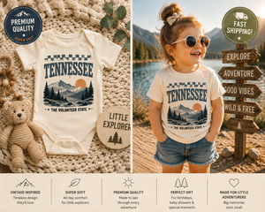 Tennessee Kids Shirt, Tennessee Toddler Tee, Baby Tennessee Bodysuit, Smoky Mountain Kids Shirt, Tennessee Gift for Kids, Adventure Tee