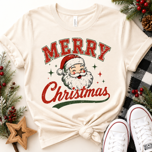 Vintage Merry Christmas Shirt, Santa Christmas Shirt, Baby Christmas Outfit, Toddler Christmas Tee, Retro Holiday Shirt, Kids Christmas Shirt