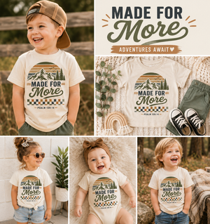 Christian Kids Shirt, Psalm 139:14 Shirt, Made for More Kids Tee, Toddler Christian Shirt, Baby Christian Bodysuit, Faith Based Gift