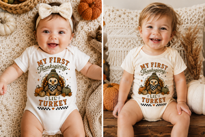 My First Thanksgiving Bodysuit, Baby First Thanksgiving Outfit, Thanksgiving Baby Bodysuit, Little Turkey Bodysuit, Fall Baby Outfit, Thanksgiving Gift