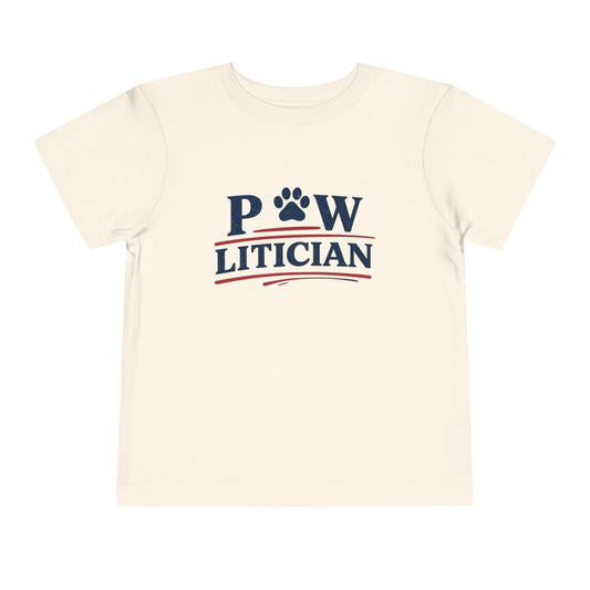 Pawlitician Toddler Shirt, Funny Dog Lover Kids Tee, Paw Print Political Pun, Baby & Youth Pet Shirt, Dog Mom Gift for Kids
