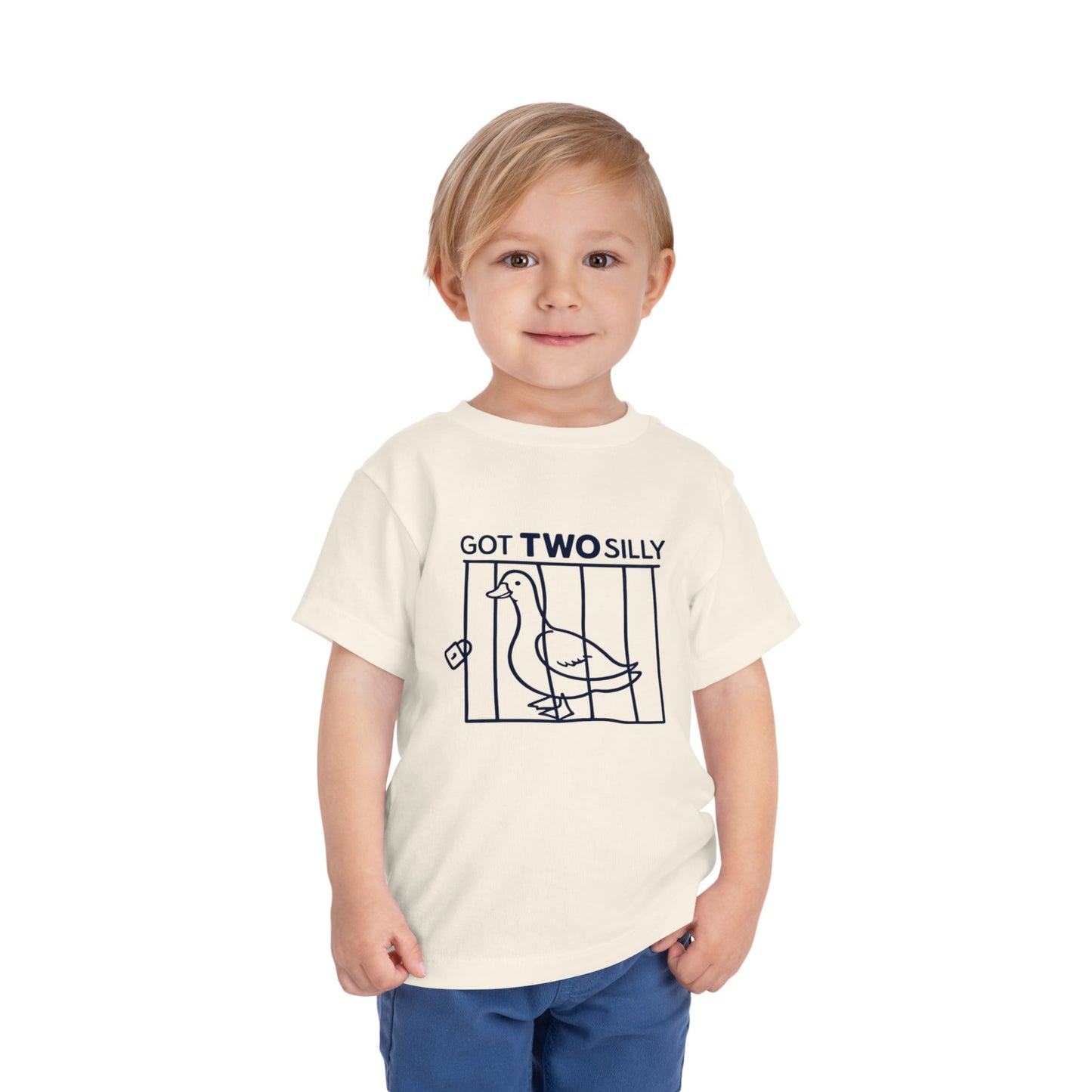 Toddler Tee — "Got Two Silly" Cute Goose Graphic Shirt