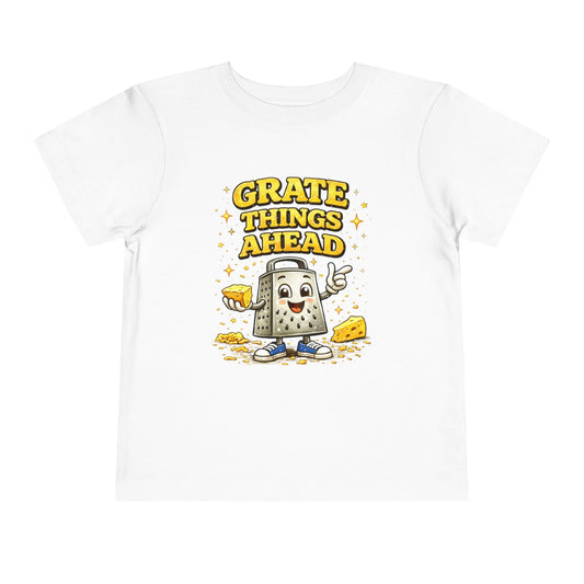 Grate Things Ahead Toddler Shirt, Funny Cheese Pun Kids Tee, Cute Food Pun Shirt for Kids, Funny Kids Graphic Tee, Kids Humor Shirt