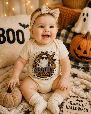 Cute Ghost Halloween Shirt for Kids, Spooky Cutie Toddler Tee, Baby Halloween Bodysuit, Girls Halloween Shirt, Retro Ghost Tee