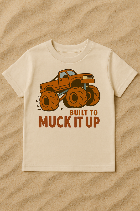 Built to Muck It Up Toddler T-Shirt | Monster Truck Shirt for Kids | Boys Off-Road Tee | Mud Truck Toddler Tee | Country Boys Shirt |