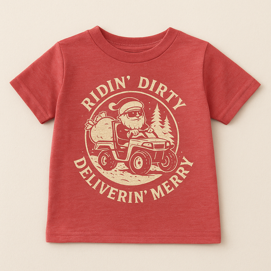 Santa Riding Dirty - Toddler Tee