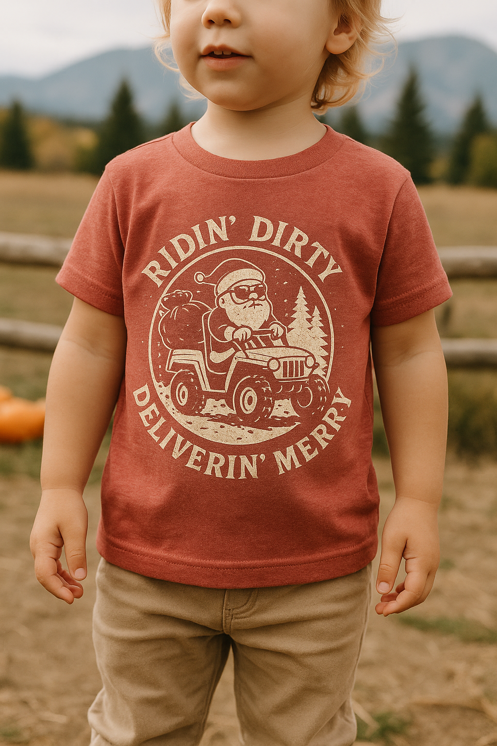 Santa Riding Dirty - Toddler Tee