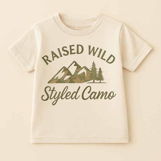 Toddler Short Sleeve Tee - Raised Wild Styled Camo