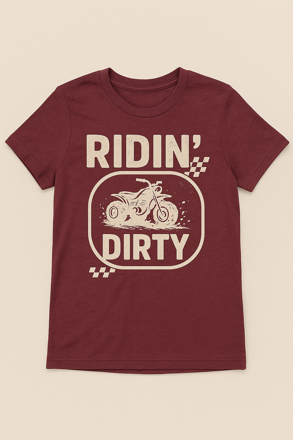 Toddler Tee — "Ridin' Dirty" Motorcycle Graphic Kids Shirt
