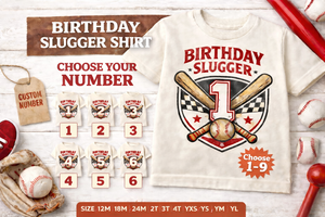 Birthday Slugger Toddler Shirt, Baseball Birthday Shirt Boy, Custom Age Birthday Shirt, Little Slugger Kids Tee, Baseball Party Birthday Outfit