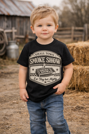 Small Town Smoke Show Toddler Shirt, Funny Country Toddler Tee, Western Boutique Kids Shirt, Farm Kid Shirt, Small Town Kid Outfit, Vintage Toddler Tee