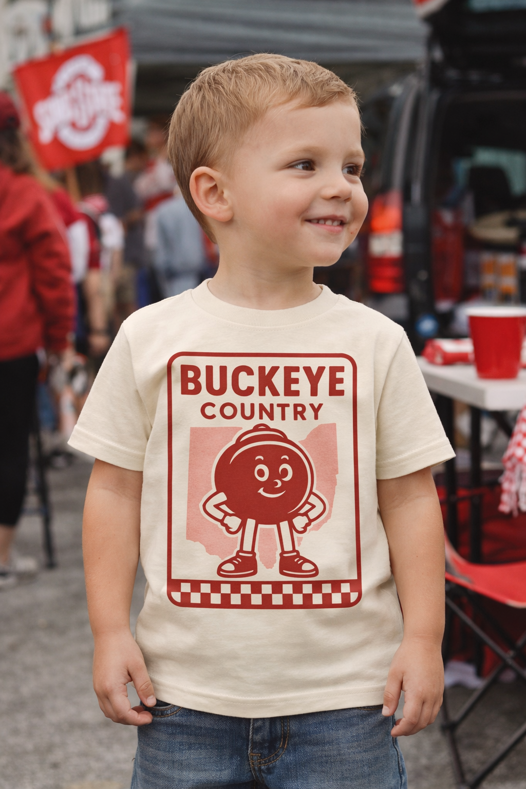 Buckeye Country Kids Shirt, Ohio Football Toddler Tee, Ohio Game Day Shirt Baby Youth, Ohio State Tailgate Shirt, Vintage Buckeye Shirt