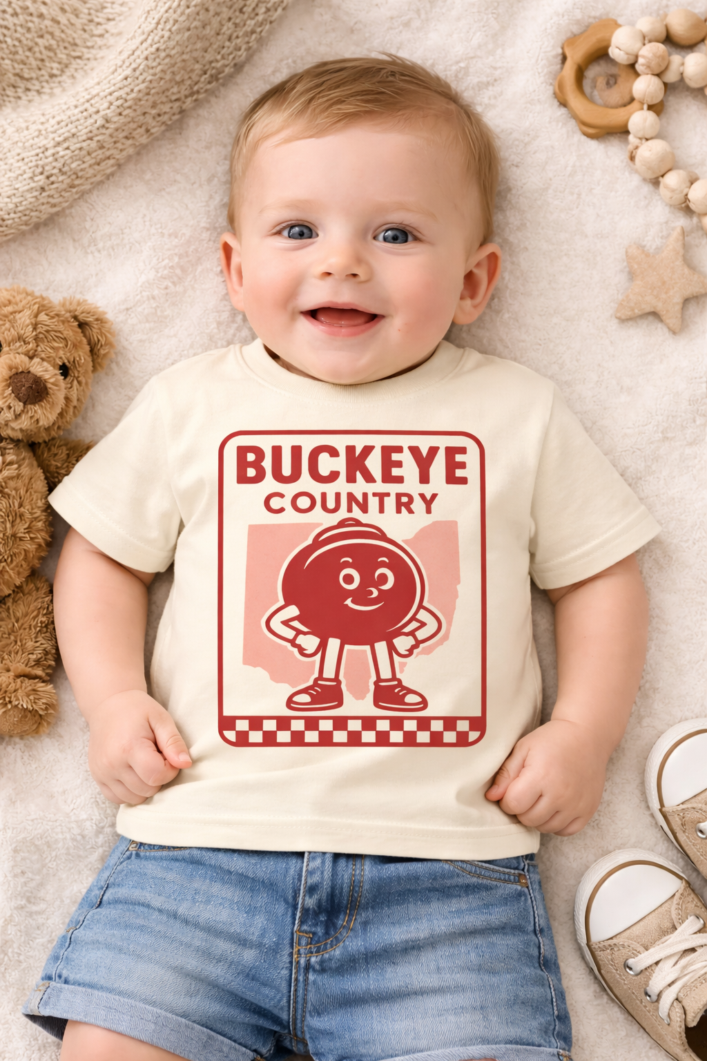 Buckeye Country Kids Shirt, Ohio Football Toddler Tee, Ohio Game Day Shirt Baby Youth, Ohio State Tailgate Shirt, Vintage Buckeye Shirt