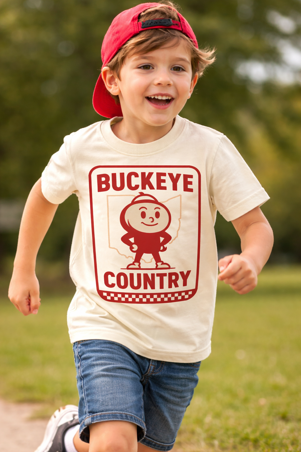 Buckeye Country Kids T-Shirt | Ohio Football Shirt for Baby, Toddler & Youth | Game Day Tee | Sizes 3–6M to Youth XL
