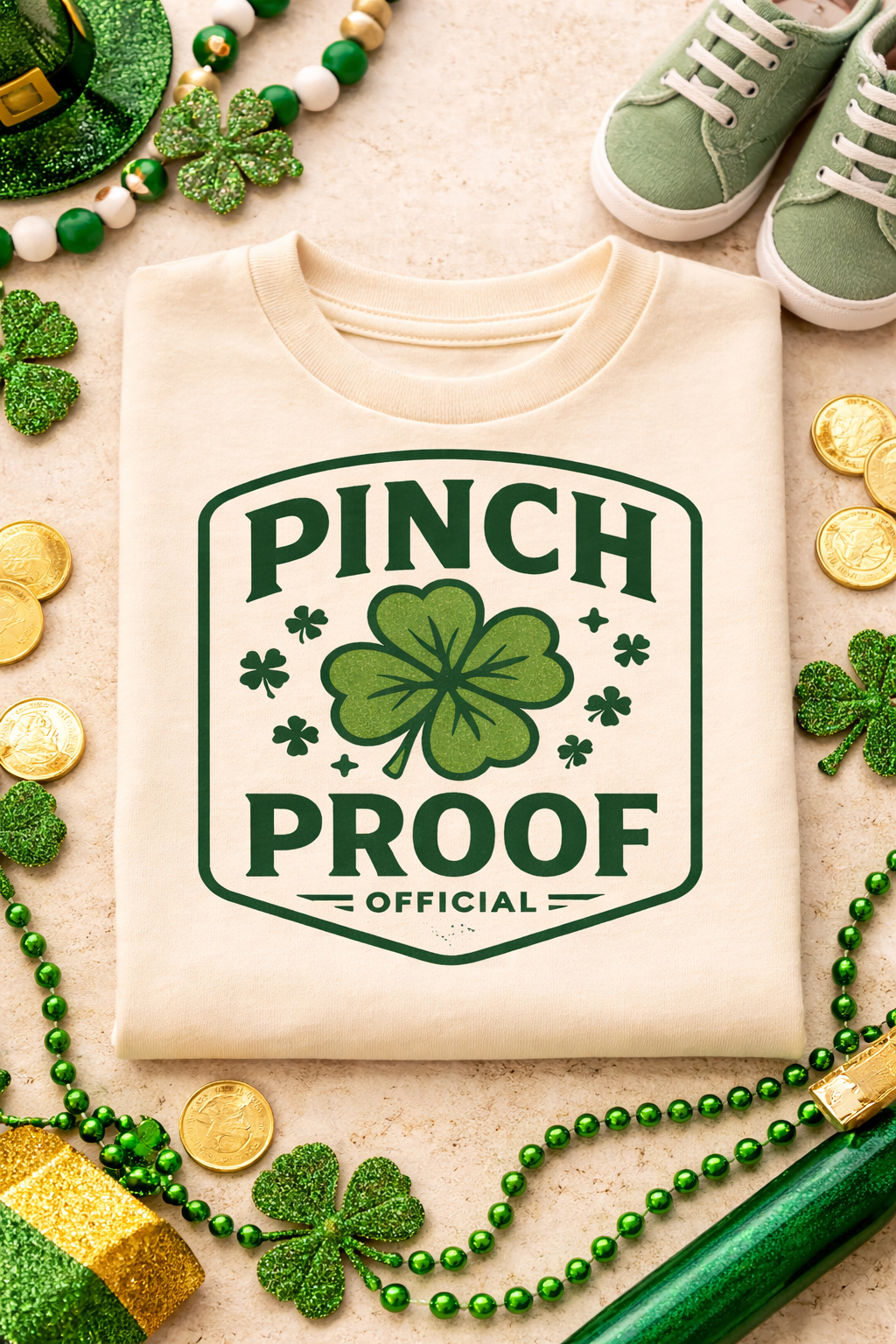 Pinch Proof Kids Shirt | St Patricks Day Toddler Shirt | Lucky Shamrock Baby Tee | Funny St Paddy’s Day Kids T-Shirt