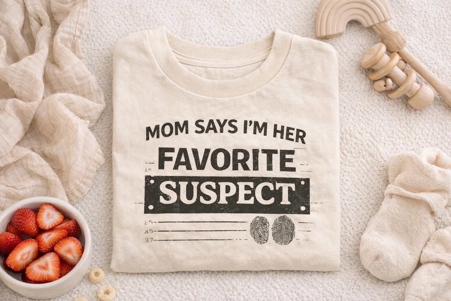 Mom Says I’m Her Favorite Suspect Shirt, Funny Baby Shirt, True Crime Toddler Shirt, Funny Kids Tee, True Crime Mom Gift, Baby Toddler Youth Shirt