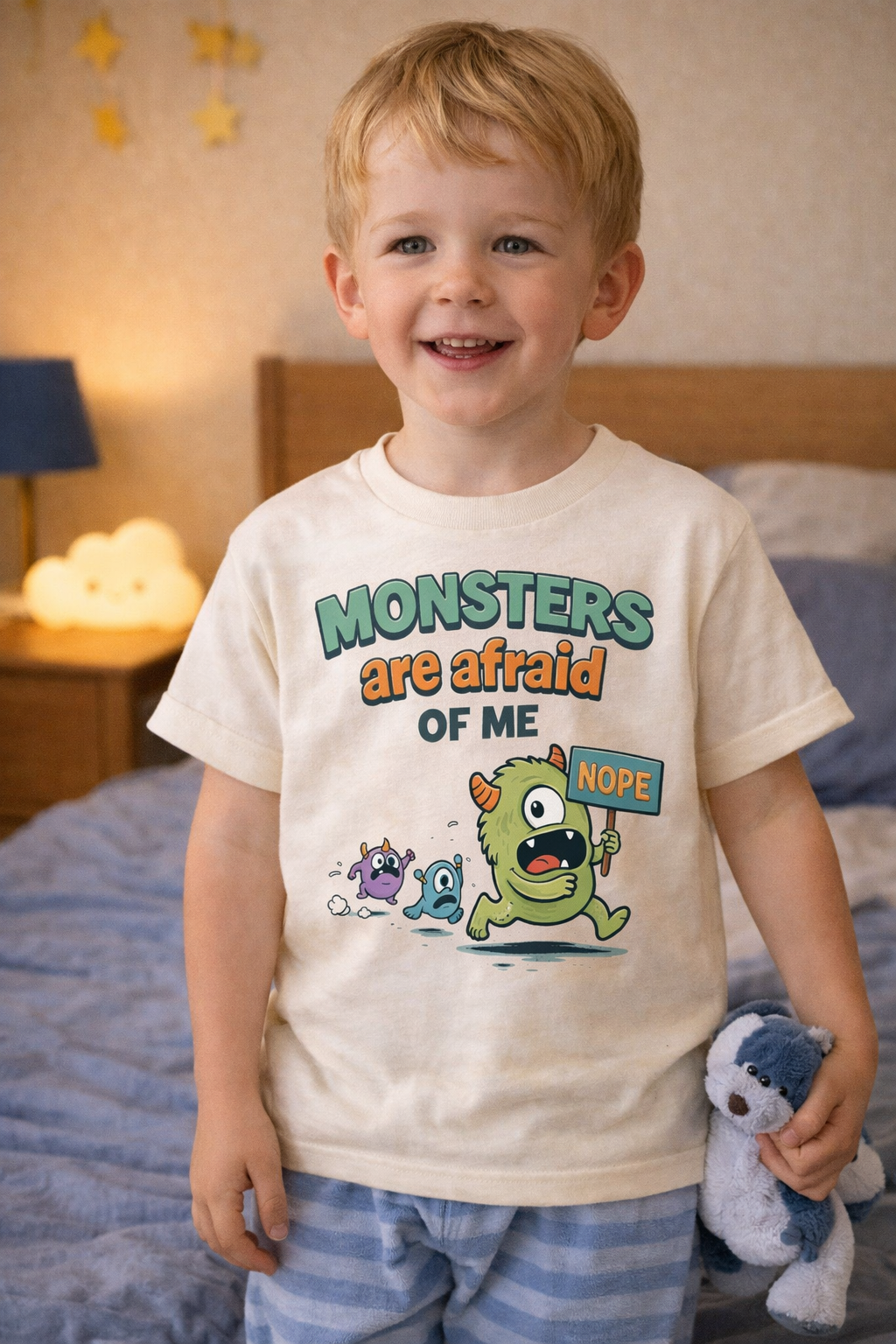 Monsters Are Afraid of Me Kids Shirt – Funny Monster Toddler Tee – Cute Baby Boy Graphic T Shirt – Halloween Kids Shirt – Sizes Baby Toddler Youth