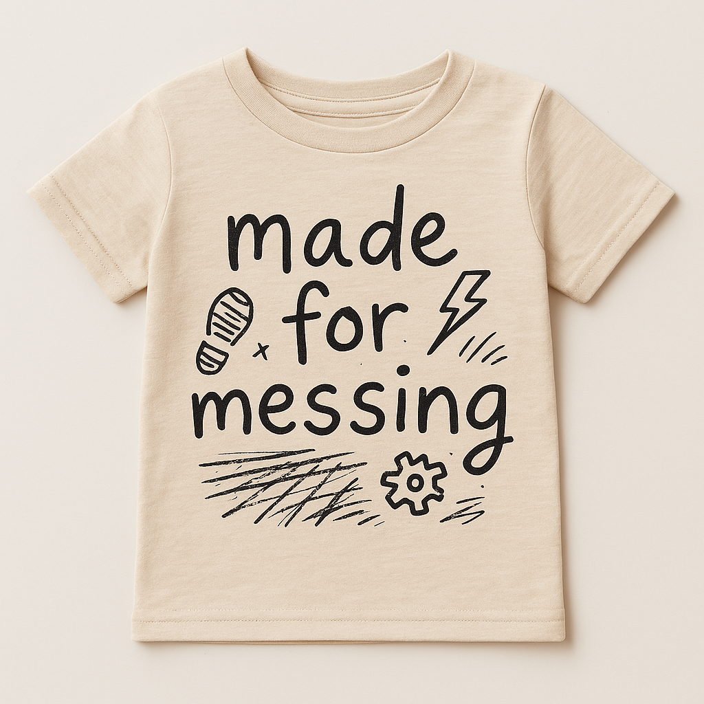 Made for Messing Toddler Shirt, Boy Dirt Shirt, Messy Kid Tee, Construction Toddler Shirt, Rough and Tumble Kids Shirt, Play Outside Tee