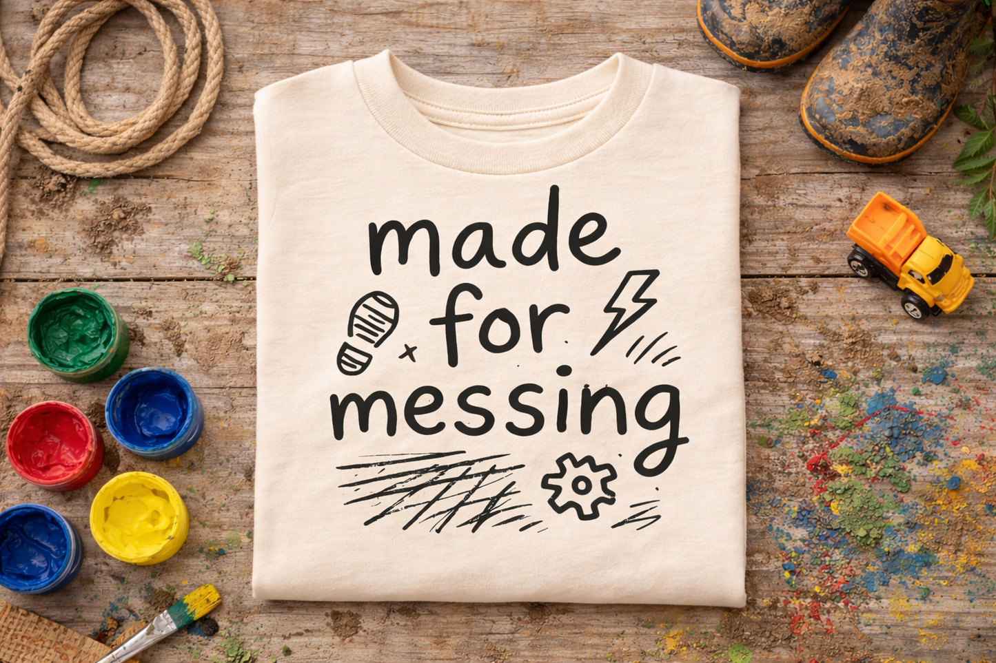 Made for Messing Toddler Shirt, Boy Dirt Shirt, Messy Kid Tee, Construction Toddler Shirt, Rough and Tumble Kids Shirt, Play Outside Tee