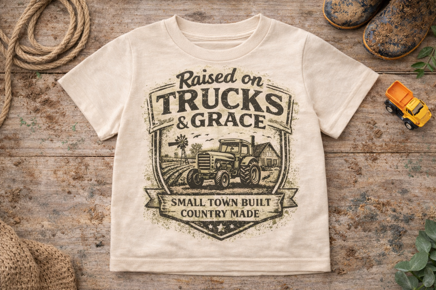Raised on Trucks and Grace Toddler