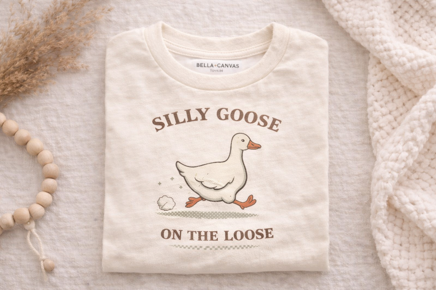 Silly Goose On The Loose Shirt | Funny Toddler Goose Tee | Farm Animal Kids Shirt | Neutral Baby Outfit | Birthday Gift for Toddler