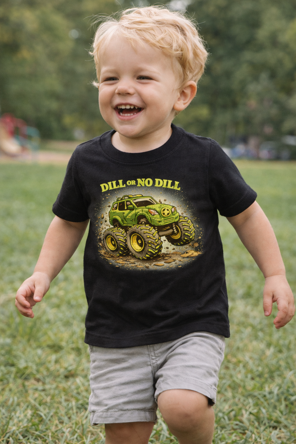 Monster Truck Toddler Shirt | Dill or No Dill Funny Kids Shirt | Pickle Monster Truck Tee | Boys Truck Shirt | Funny Toddler Tee | Kids Truck Shirt