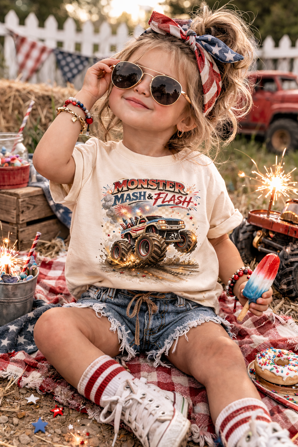 Monster Mash & Flash Monster Truck Shirt, Toddler Truck Shirt, Boys Monster Truck Tee, Kids Truck Shirt, Patriotic Truck Shirt, Monster Truck Kids Tee