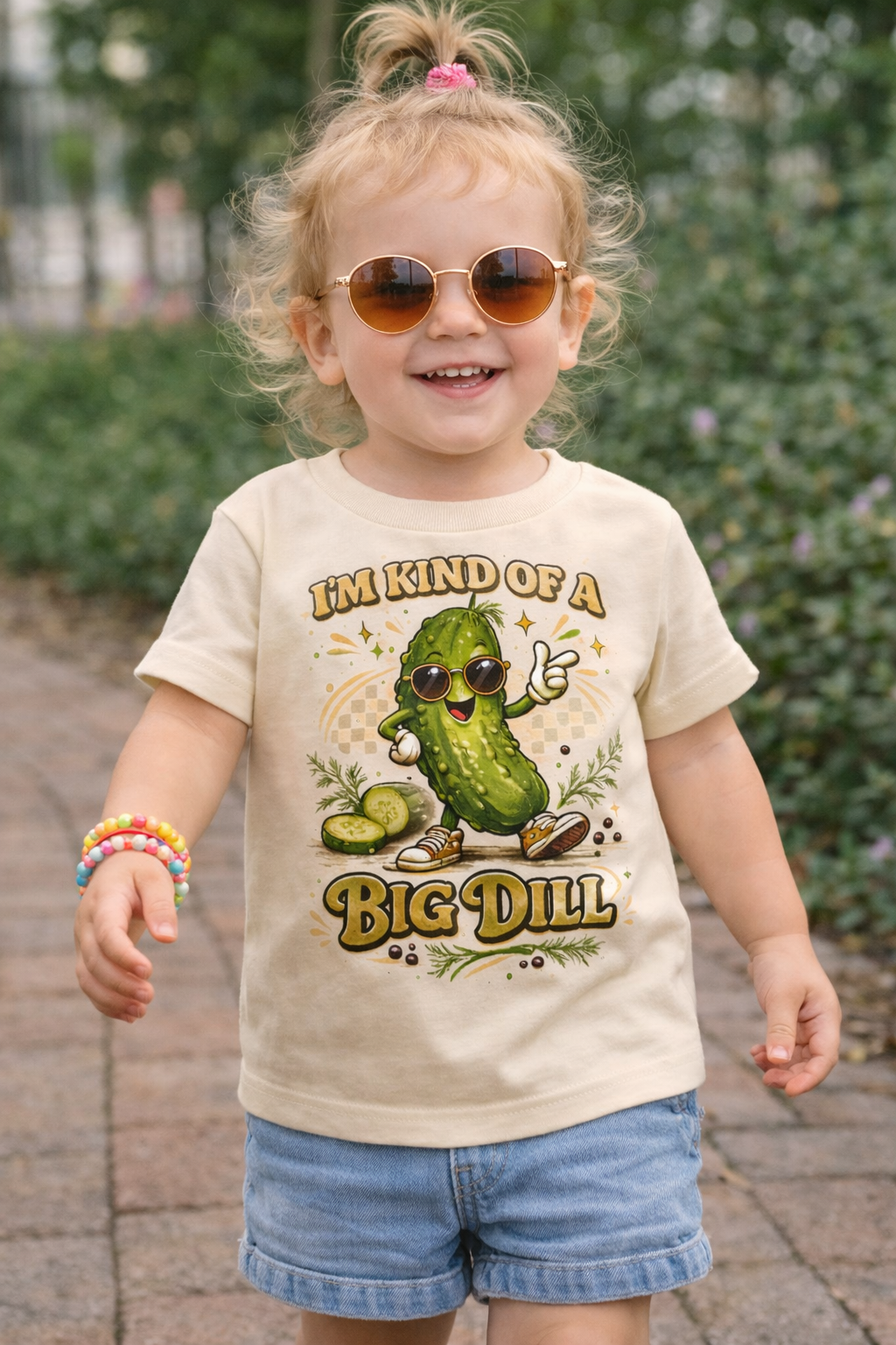 I'm Kind of a Big Dill Toddler Shirt, Funny Pickle Kids Tee, Cute Food Pun Shirt for Kids, Silly Toddler Graphic Tee, Funny Kids Pun Shirt