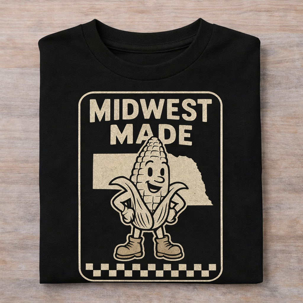 Midwest Made Toddler Shirt | Nebraska Kids Shirt | Farm Kid Shirt | Country Toddler Tee | Corn Kid Shirt | Midwest Baby Shirt | Rural Kids Tee