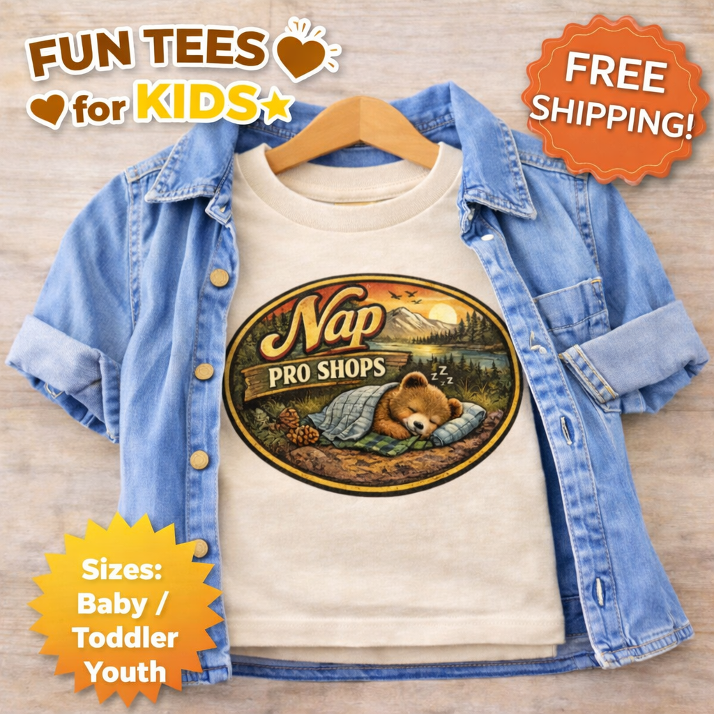 Nap Pro Shops Toddler Shirt, Funny Camping Kids Shirt, Outdoor Toddler Tee, Funny Bear Kids Shirt, Camping Toddler Shirt, Cabin Trip Kids Shirt