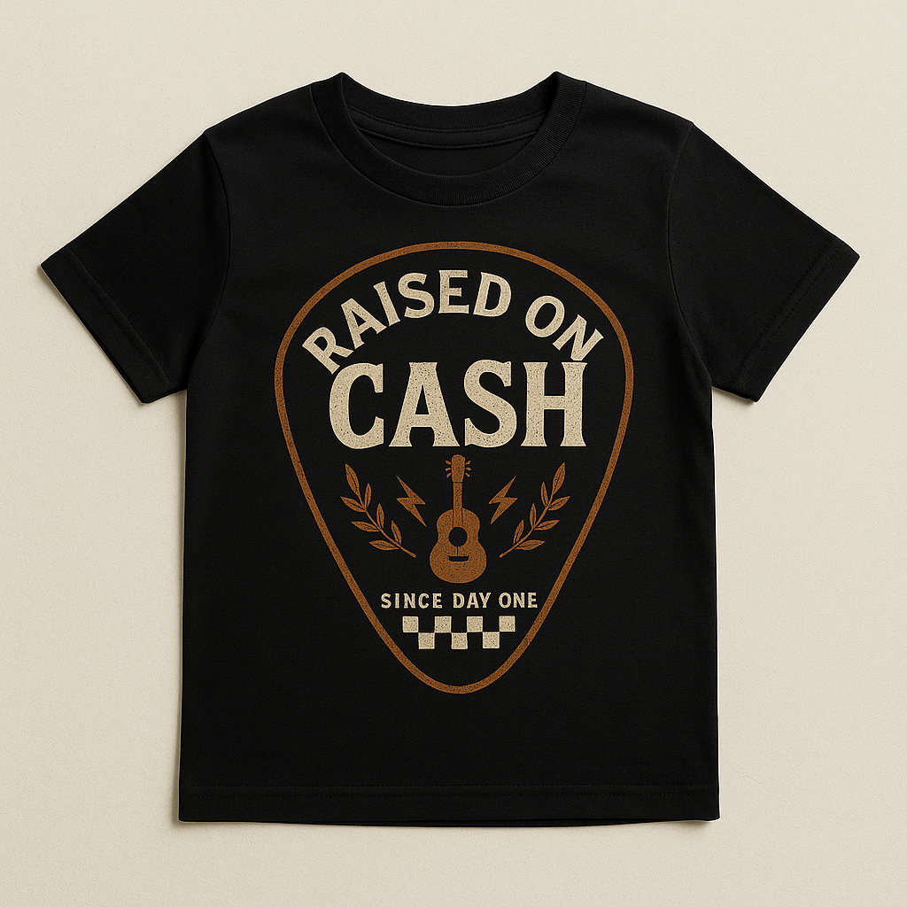 Raised On Cash Kids Shirt, Country Kids Shirt, Western Toddler Shirt, Cash Country Shirt, Boy Country Shirt, Guitar Country Tee, Kids Western Tee
