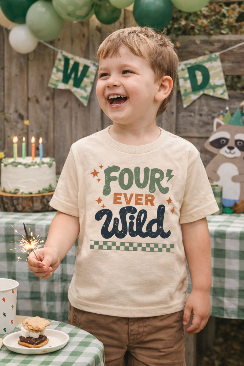Four Ever Wild Birthday Shirt | 4th Birthday Shirt Boy | Wild Four Birthday Outfit | Toddler Birthday Shirt | 4 Year Old Birthday Tee