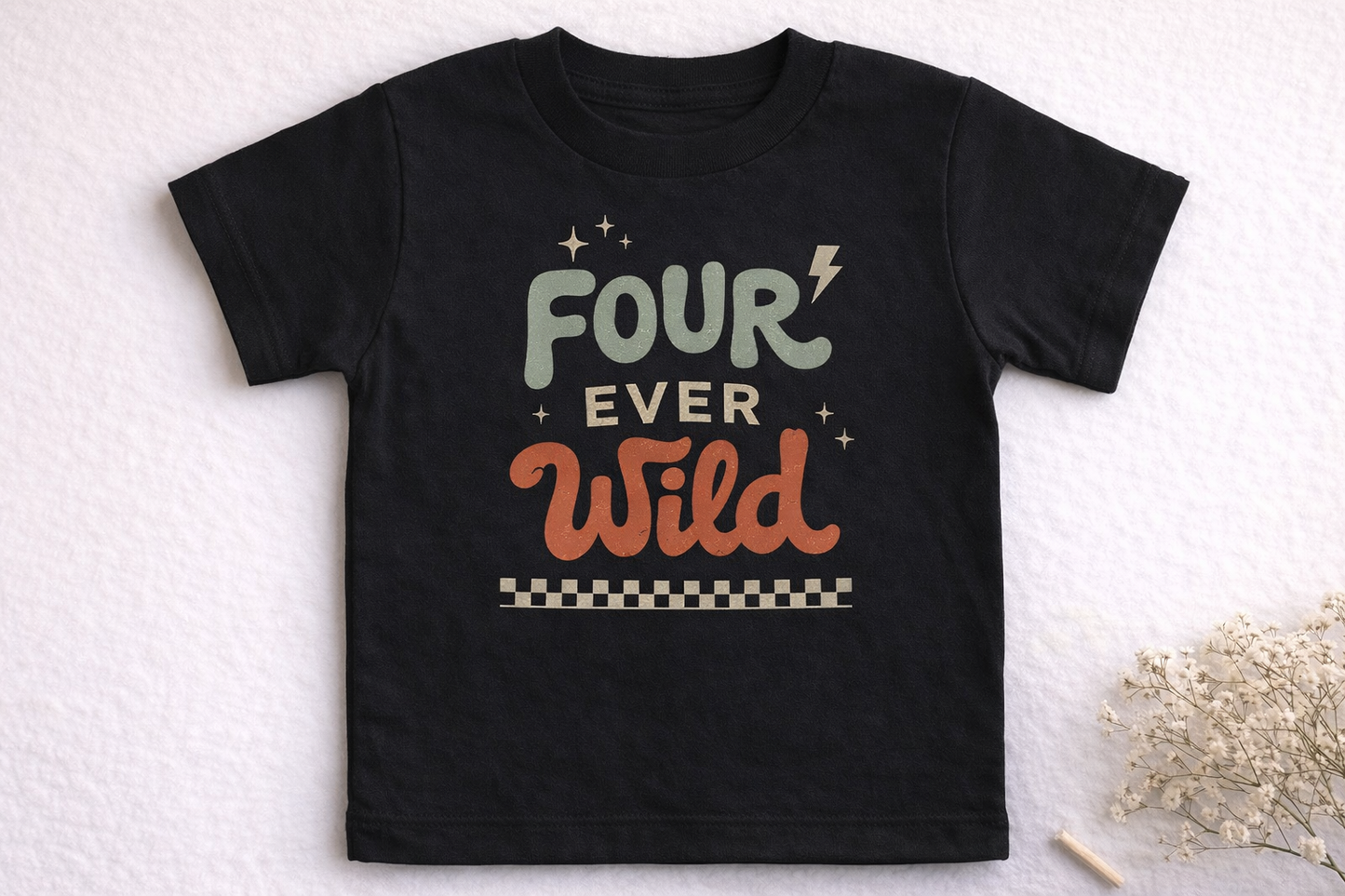 4th Birthday Shirt Four Ever Shirt Kids 4 Year Old Birthday Outfit Girl or Boy Fourth Birthday Tee Four Ever Loved Party Shirt Kids Gift